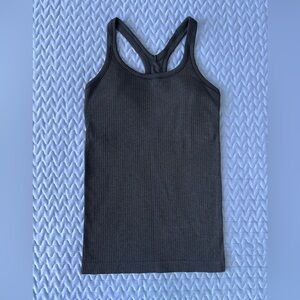 Women's Black Ribbed Tank Top